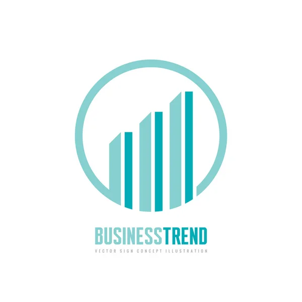 ビジネス トレンド - ベクトルのロゴの概念図。経済金融の抽象的な成長のグラフィック。デザイン要素. — ストックベクタ