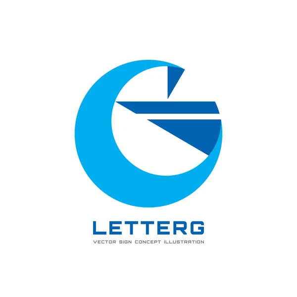 G lettera - vettoriale business logo modello concetto illustrazione. Astratta forma geometrica segno creativo. Elemento di design . — Vettoriale Stock