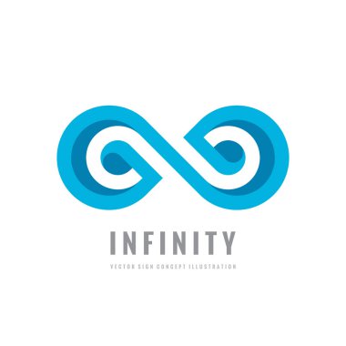Infinity - vektör logo şablonu konsept illüstrasyon. Soyut şekil yaratıcı işareti. Tasarım öğesi. 