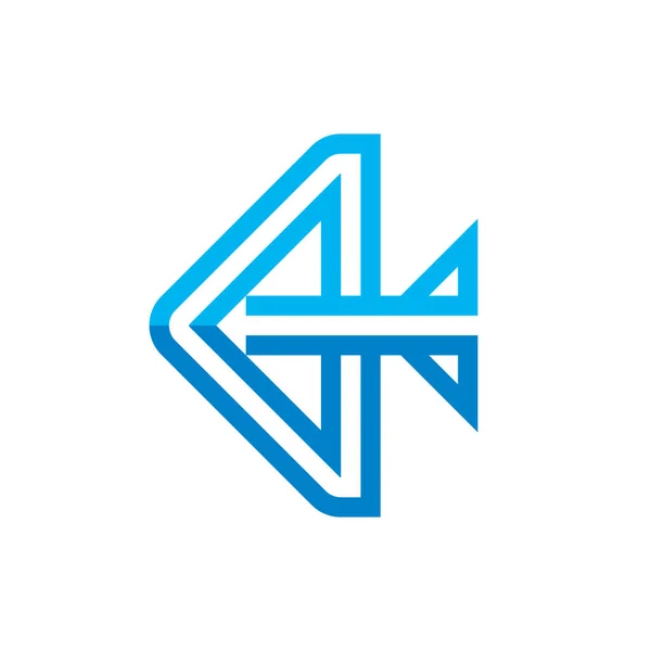 Stilisierte abstrakte Pfeil und Bogen - Vektor Logo Vorlage Konzept Illustration. Grafisches geometrisches Gestaltungselement. — Stockvektor