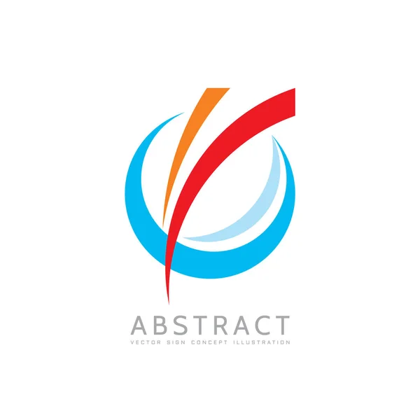 Aplicación - ilustración del concepto de logotipo de negocio vectorial. Anillo de colores con formas abstractas. Signo geométrico positivo en estilo optimista. Elemento de diseño. — Vector de stock