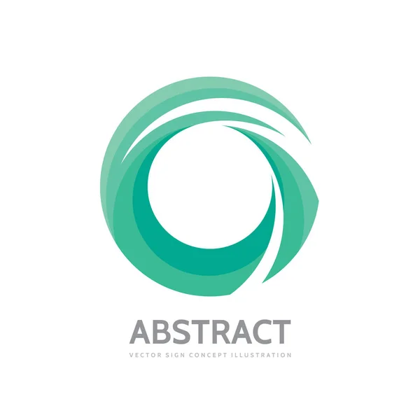 Abstraktní zelený prstenec - vektorové logo šablona koncept ilustrace. Moderní technologie znamení. Dopis symbol. Designový prvek. — Stockový vektor