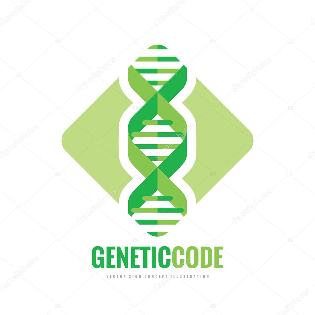 DNA BioTechnology - vector logo template concept illustration. Medical science creative symbol. Human biological genetic code structure. Design element.