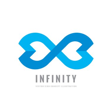 Infinity - vektör logo şablonu konsept illüstrasyon. Soyut şekil yaratıcı işareti. Tasarım öğesi. 