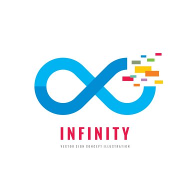 Infinity - vektör logo şablonu konsept illüstrasyon. Soyut şekil yaratıcı işareti. Tasarım öğesi. 