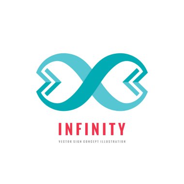 Infinity - vektör logo şablonu konsept illüstrasyon. Soyut şekil yaratıcı işareti. Tasarım öğesi. 