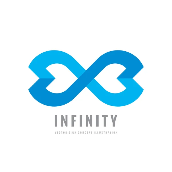 Infinity - wektor logo szablon ilustracja koncepcja. Streszczenie znak kreatywnych kształt. Element projektu. — Wektor stockowy
