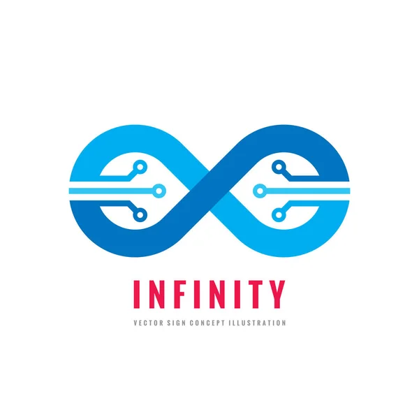 Infinity - wektor logo szablon ilustracja koncepcja. Streszczenie znak kreatywnych kształt. Nowoczesna technologia creative symbol. Element projektu. — Wektor stockowy