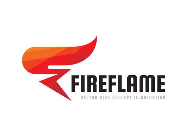 Fiamma di fuoco - logo vettoriale modello concetto illustrazione. Astratto segno creativo torcia rossa. Elemento grafico di design . — Vettoriale Stock