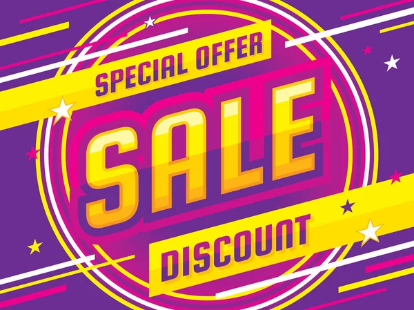 Satılık - vektör banner Şablon kavram çizim. Soyut düzen indirim. Özel Fırsat. Tasarım öğesi.