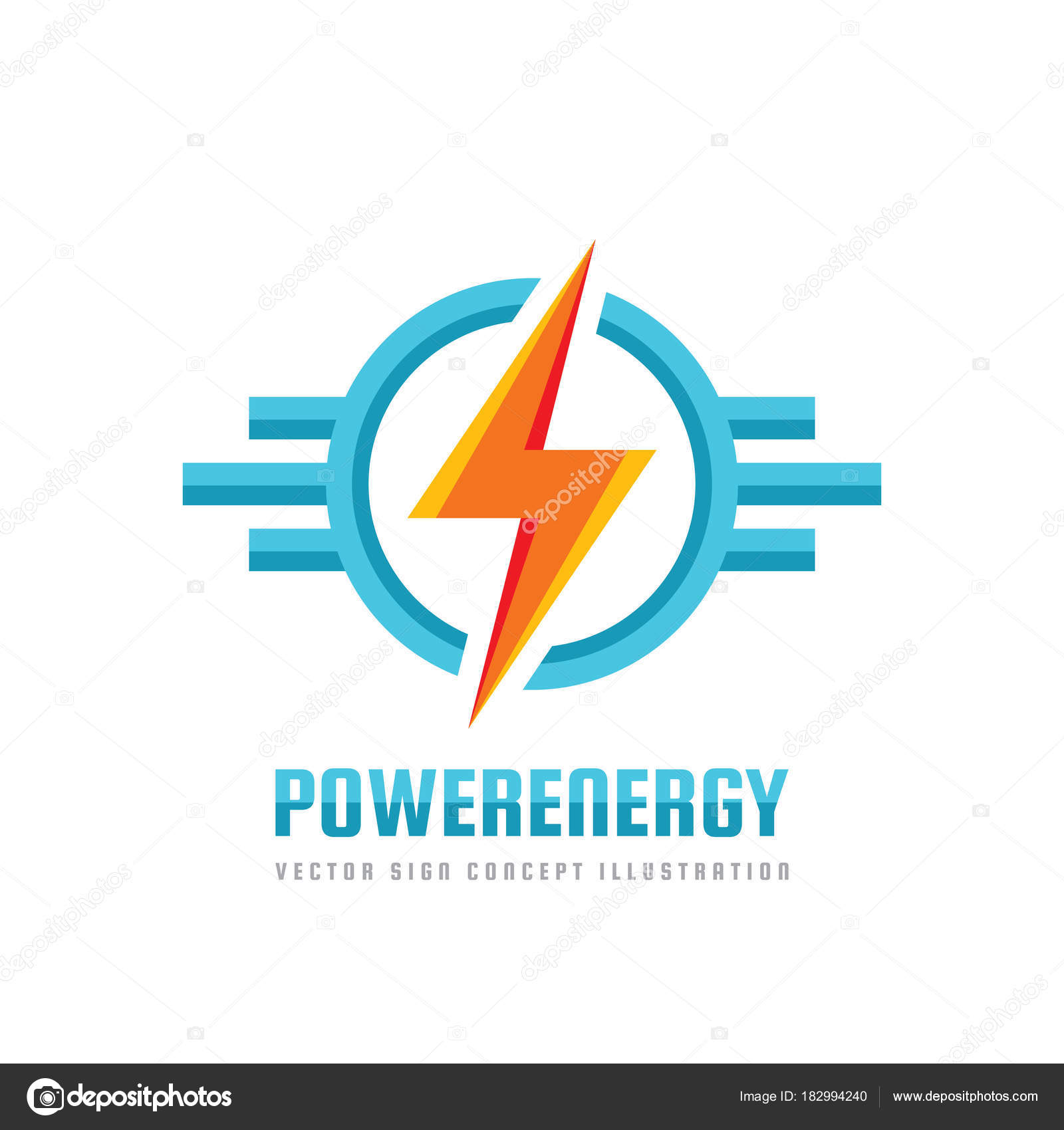 Lightning Vector Logo Template Concept Illustration Electricity