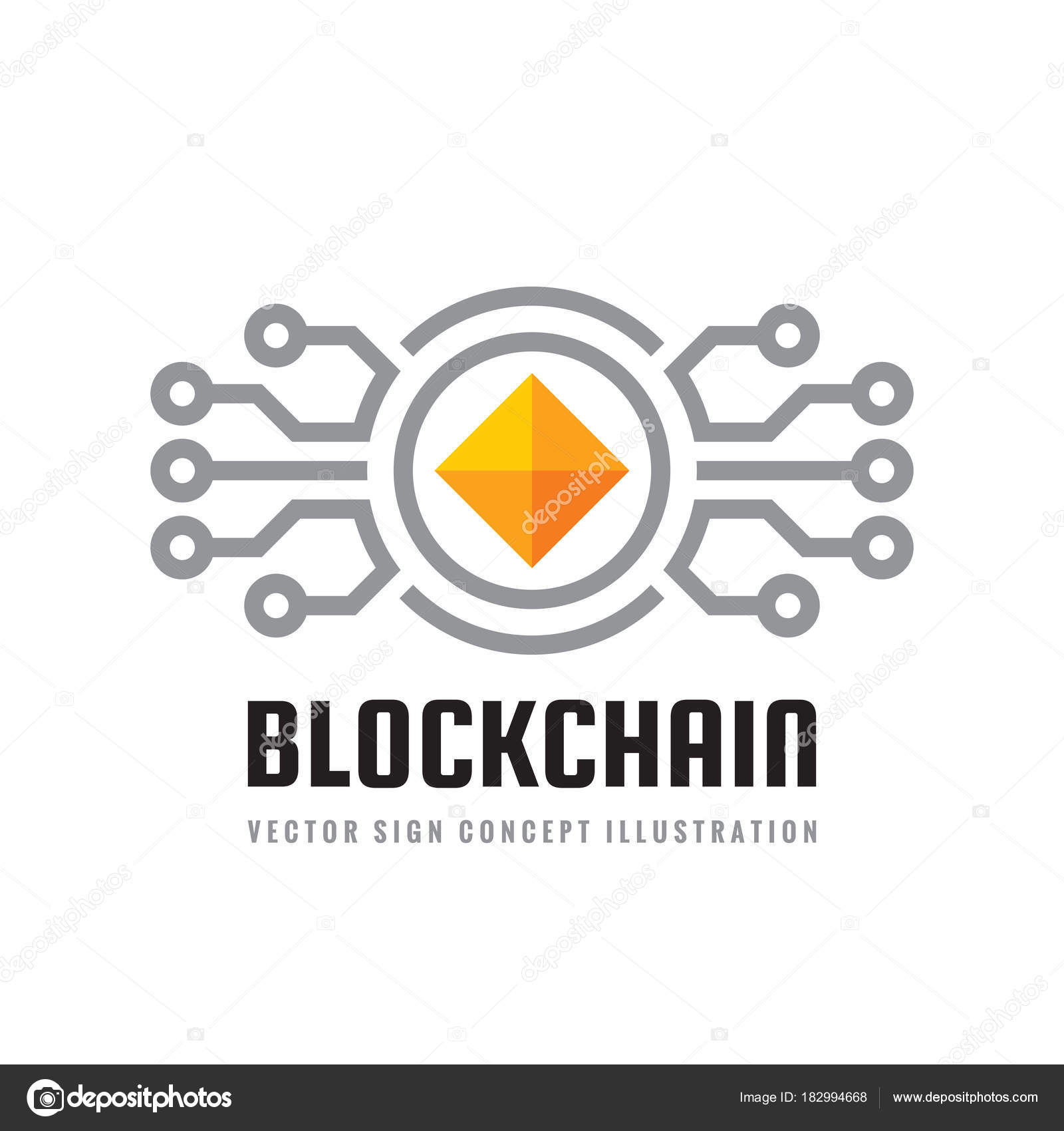 Blockchain Concept Logo Template Vector Illustration Future Technology  Creative Sign Stock Vector by ©serkorkin 182994668