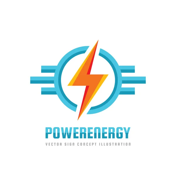 Błyskawica Wektor Logo Szablon Ilustracja Koncepcja Ikona Zasilania Energii Elektrycznej — Wektor stockowy