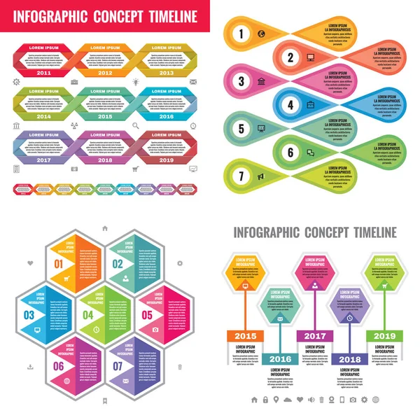 Infografika Prvky Šablony Obchodní Koncept Bannerů Pro Prezentace Brožury Webové — Stockový vektor