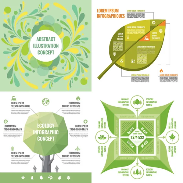 Modelos Infográfico Negócios Conceito Ilustração Vetorial Conjunto Banner Abstrato Publicidade — Vetor de Stock