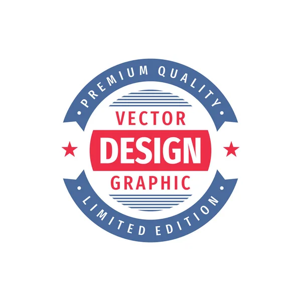 Design Gráfico Logotipo Vetor Crachá Estilo Vintage Retro Qualidade Premium —  Vetores de Stock