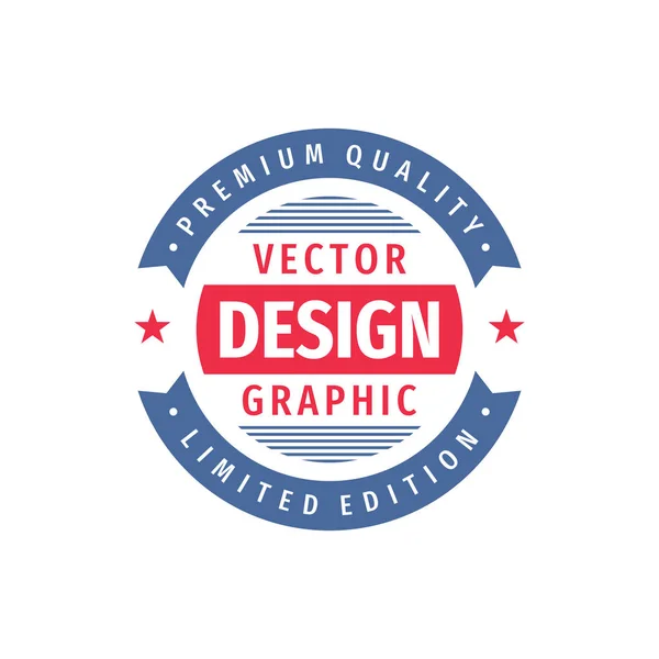 Design Gráfico Logotipo Vetor Crachá Estilo Vintage Retro Qualidade Premium — Vetor de Stock