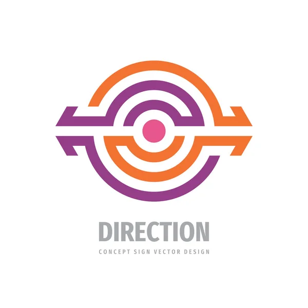 Direction Arrows Business Logo Design Strategy Logo Development Logo Sign — Stock Vector