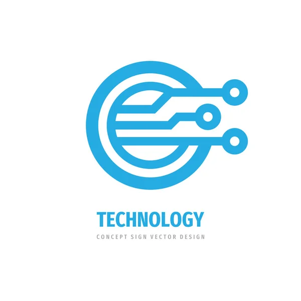 Elektronische Technologie Logo Ontwerp Icoon Van Het Computernetwerk Vector Logo — Stockvector