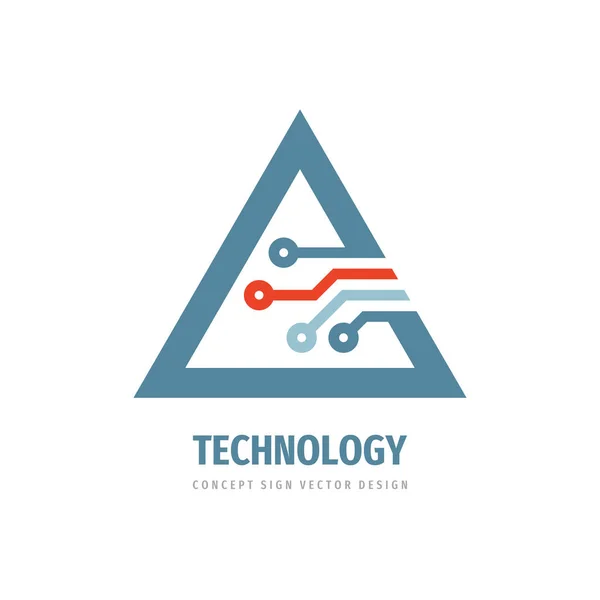 Technologie Électronique Modèle Logo Vectoriel Pour Identité Entreprise Signe Abstrait — Image vectorielle