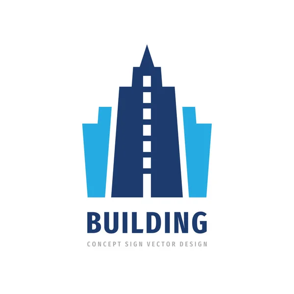Building Concept Logo Design Build House Icon Architecture City Vector — Stock Vector