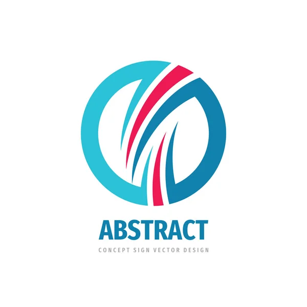 Anillo Abstracto Diseño Logotipo Concepto Positivo Círculo Con Formas Signo — Vector de stock