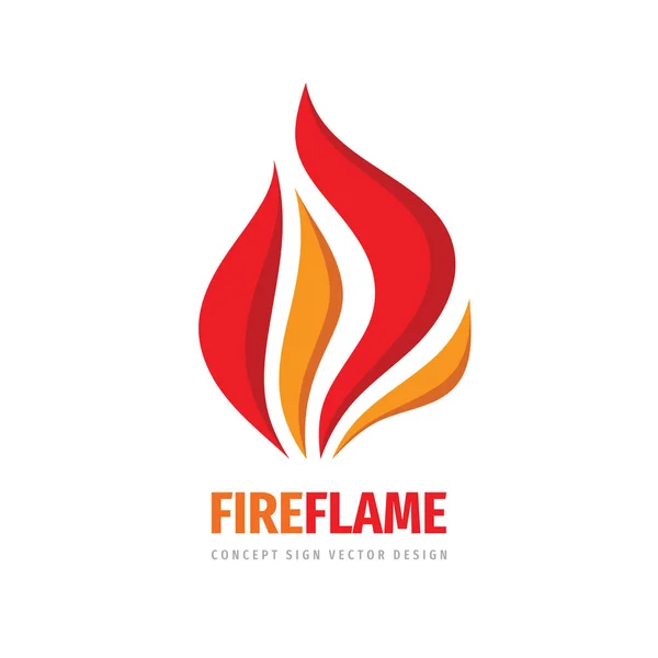 Alev Vektör Logosu Tasarımını Ateşle — Stok Vektör