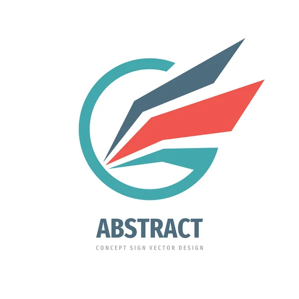 Ala Abstracta Círculo Diseño Del Logotipo Del Concepto Desarrollo Negocio — Vector de stock