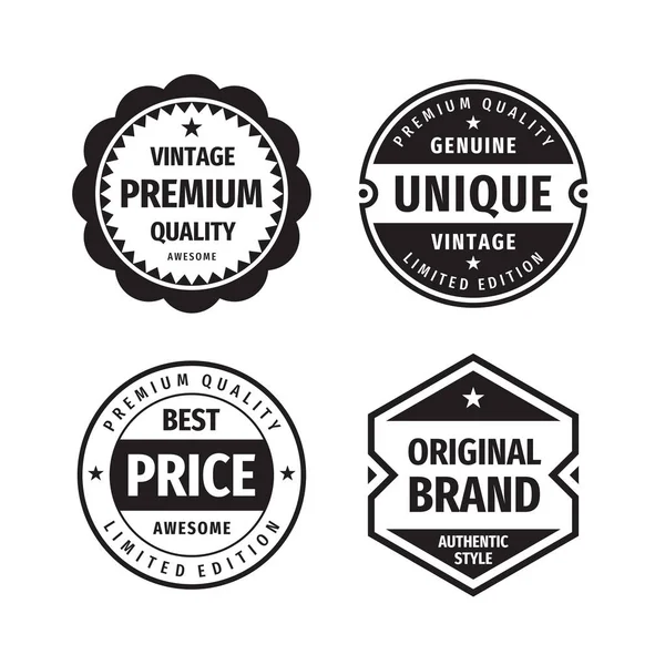 Emblemas Negócios Vetor Definido Estilo Design Vintage Retro Logotipo Abstracto — Vetor de Stock
