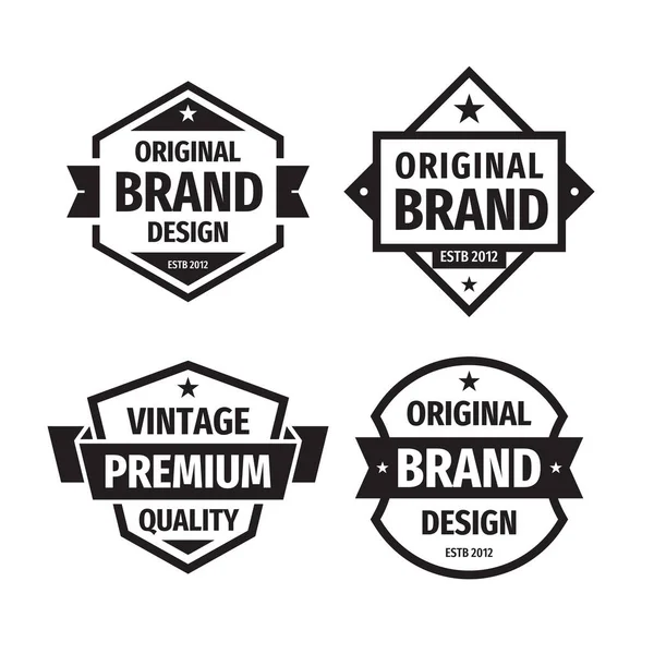 Design Graphic Badge Logo Vector Set Retro Vintage Style Original — Stock Vector