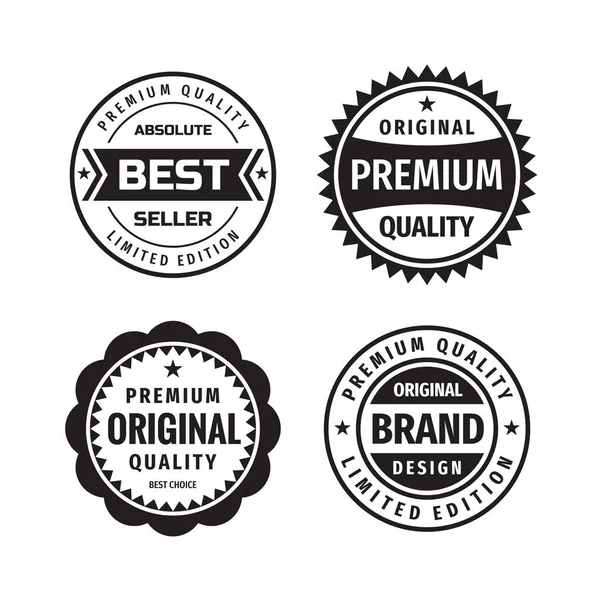 Design Gráfico Emblema Logotipo Vetor Definido Estilo Retro Vintage Best — Vetor de Stock