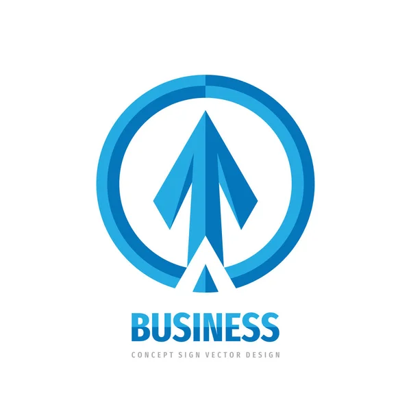 Frecce Business Logo Modello Design Segno Logo Avanzamento Strategia Simbolo — Vettoriale Stock