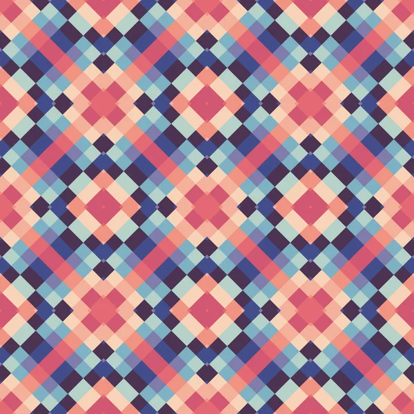 Achtergrond Abstracte Geometrische Stijl Naadloos Patroon Ontwerp Rood Blauwe Kleuren — Stockvector
