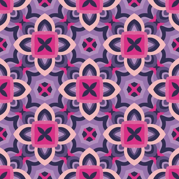 Абстрактный Геометрический Фон Бесшовный Дизайн Шаблона Фиолетовые Сиреневые Цвета Мозаика — стоковый вектор
