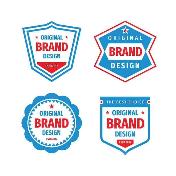 Design Gráfico Emblema Logotipo Vetor Definido Estilo Retro Vintage Design — Vetor de Stock