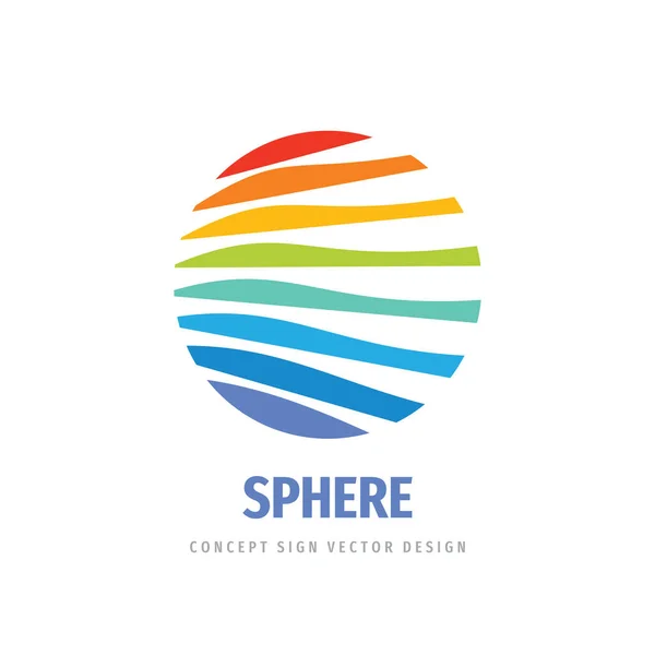 Sphere Έννοια Επιχειρηματικό Λογότυπο Template Διανυσματική Απεικόνιση Χρωματιστές Ρίγες Σχήμα — Διανυσματικό Αρχείο