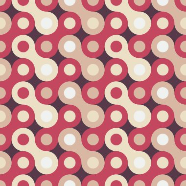 Geometrik arkaplan tasarımı. Soyut, pürüzsüz desen. Çemberler ve noktalar şekiller. Bilgisayarlı elektronik arkaplan çalışması. Dekoratif süs mozaiği. Vektör illüstrasyonu.