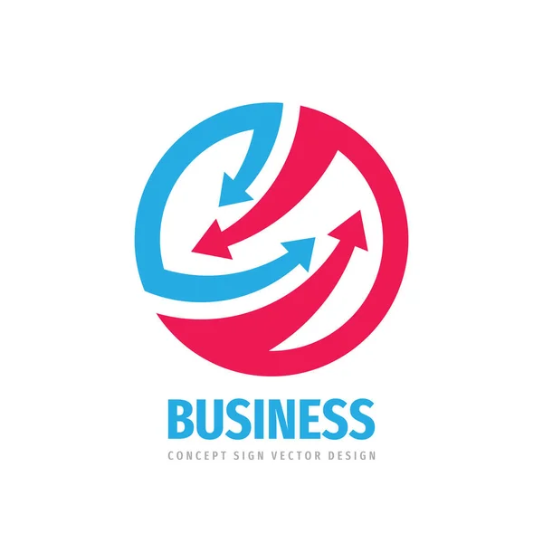 Direção Setas Design Logotipo Negócio Signo Logotipo Desenvolvimento Estratégia Ilustração — Vetor de Stock