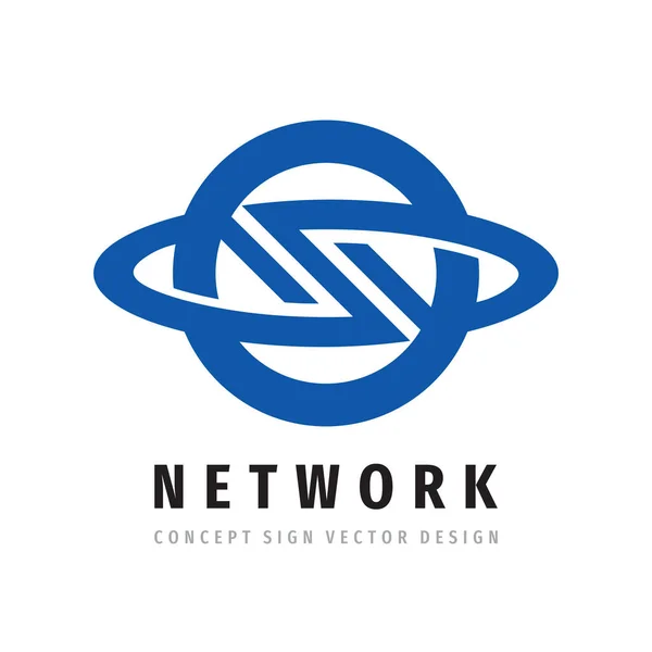 Projektowanie Logo Wektora Komunikacji Sieciowej Abstrakcyjny Znak Logo Sfery Biznesu — Wektor stockowy