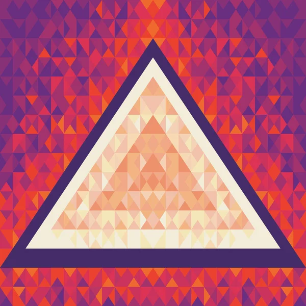 幾何学的背景パターンベクトルデザイン 音楽フライヤー ポスター 三角形 ピラミッド型 クリスタルコンセプトモザイク構造 — ストックベクタ