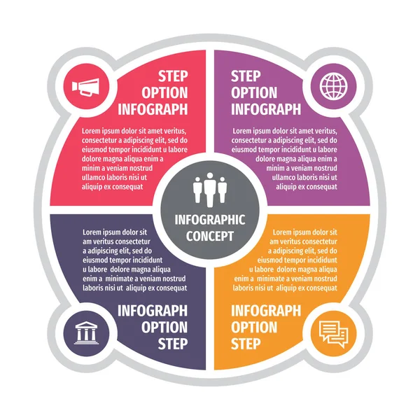 Illustrazione Del Concetto Business Infografico Big Data Infografica Banner Creativo — Vettoriale Stock