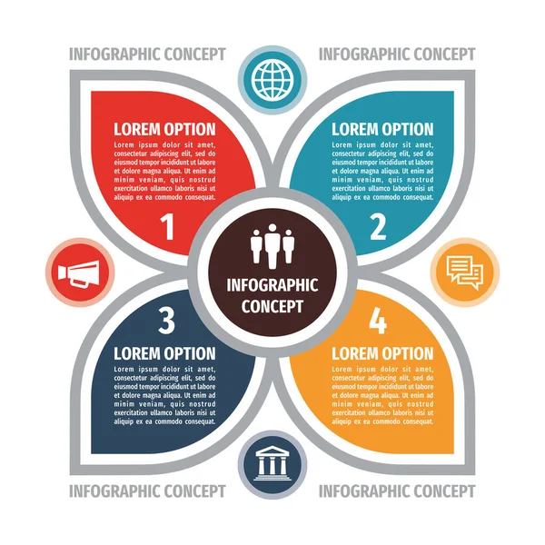 Ilustracja Koncepcji Biznesu Infograficznego Big Data Infograficzny Baner Kreatywny Abstrakcyjny — Wektor stockowy