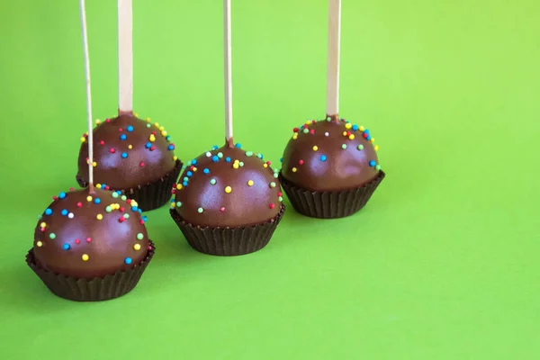 Chocolate Cake Pops Coconut Flakes — Stock Photo, Image