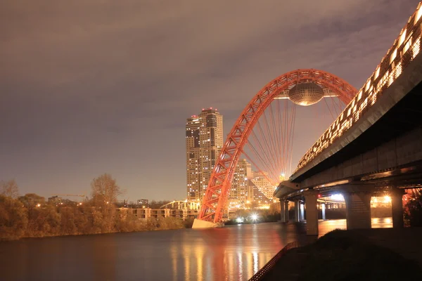 Pittoreska bron natt — Stockfoto