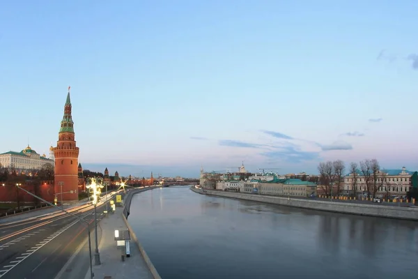 Moscovo noite Kremlin — Fotografia de Stock