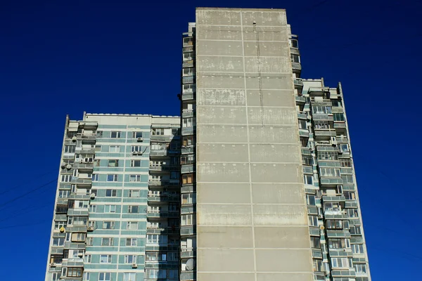 Moscú Ciudad Calle Textura Edificio Casas Construidas 1980 Años — Foto de Stock