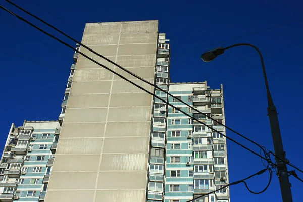 Moscú Ciudad Calle Textura Edificio Casas Construidas 1980 Años — Foto de Stock