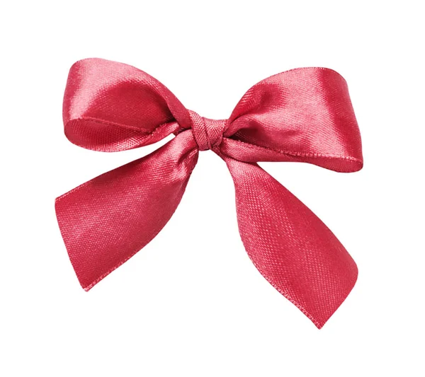 Red silk bow — Stock Photo, Image