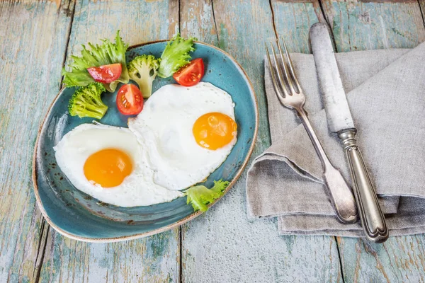 Telur goreng dan sayuran — Stok Foto