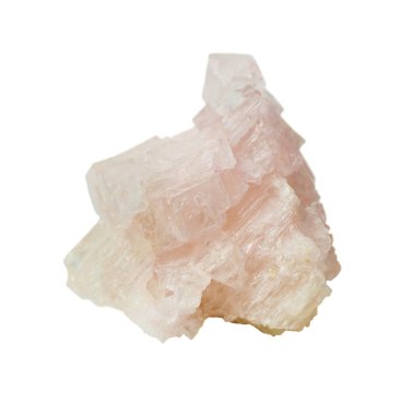 Beyaz arka plan üzerinde pembe halite